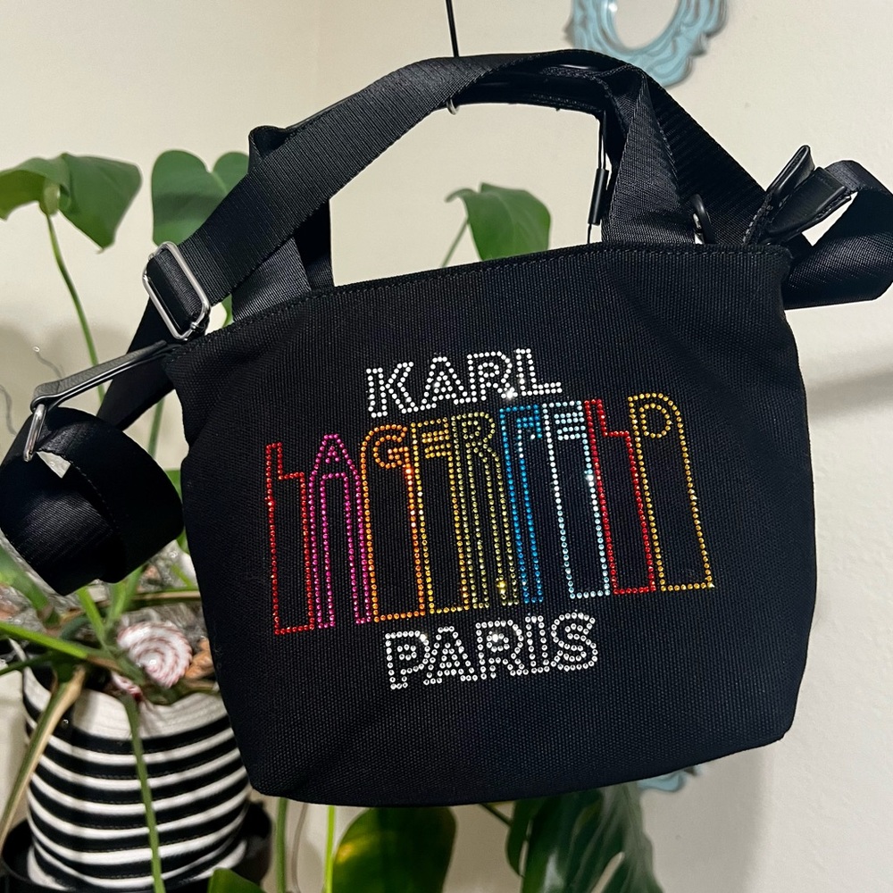 Karl Lagerfeld Canvass Bling Small Tote
